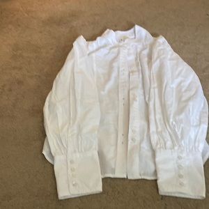 H&M long sleeve white blouse